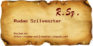 Rudas Szilveszter névjegykártya