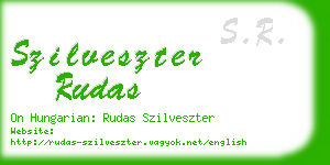 szilveszter rudas business card